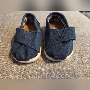 Toms Classic Style Blue Canvas Infant Toddler Size T3 Baby‎ Shoes